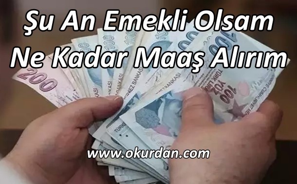 Şu An Emekli Olsam Ne Kadar Maaş Alırım? 2023 - Okurdan.com